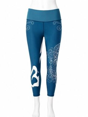 NoMeNoU Karma Collection Blue Printed Leggings Medium